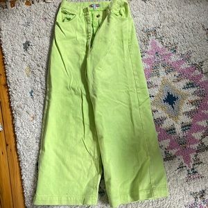 Green Urban Outfitters Flare Jeans
